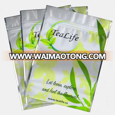 Custom Design Resealable Laminated Aluminum Foil Zipper Tea Bag/Food Bag