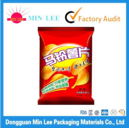 Custom Design Printing Chips Packaging Bag/ Snack Food Aluminum Foil Bag/ Potato Chips Packaging Material